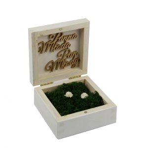 Pudełko na obrączki – white and gold