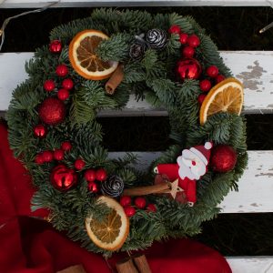 Wianek świąteczny żywy – MIKOŁAJEK, S-M