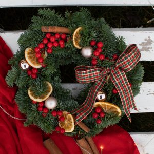 Wianek świąteczny żywy – ŚWIĄTECZNA KOKARDA, S-M