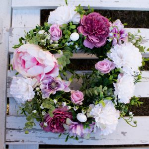 Wianek wielkanocny – RÓŻOWA PIWONIA, S-M