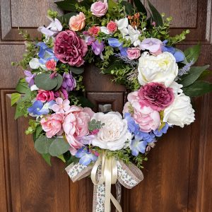 Wianek dekoracyjny na drzwi – KOLOROWA WIOSNA