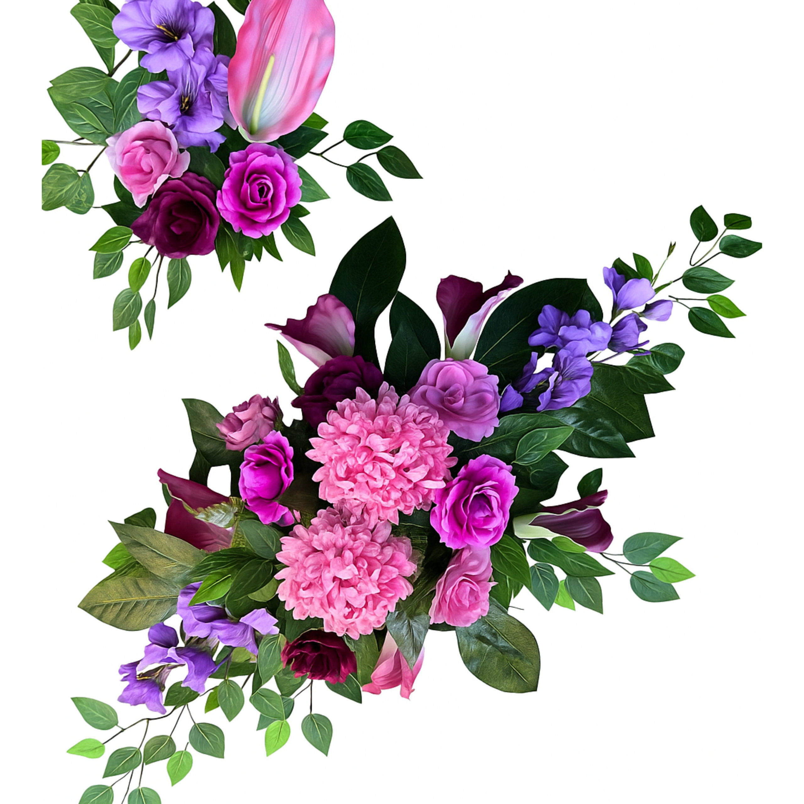 Dekoracja nagrobna na pomnik- PAMIĘĆ CHRYZANTEM, XL