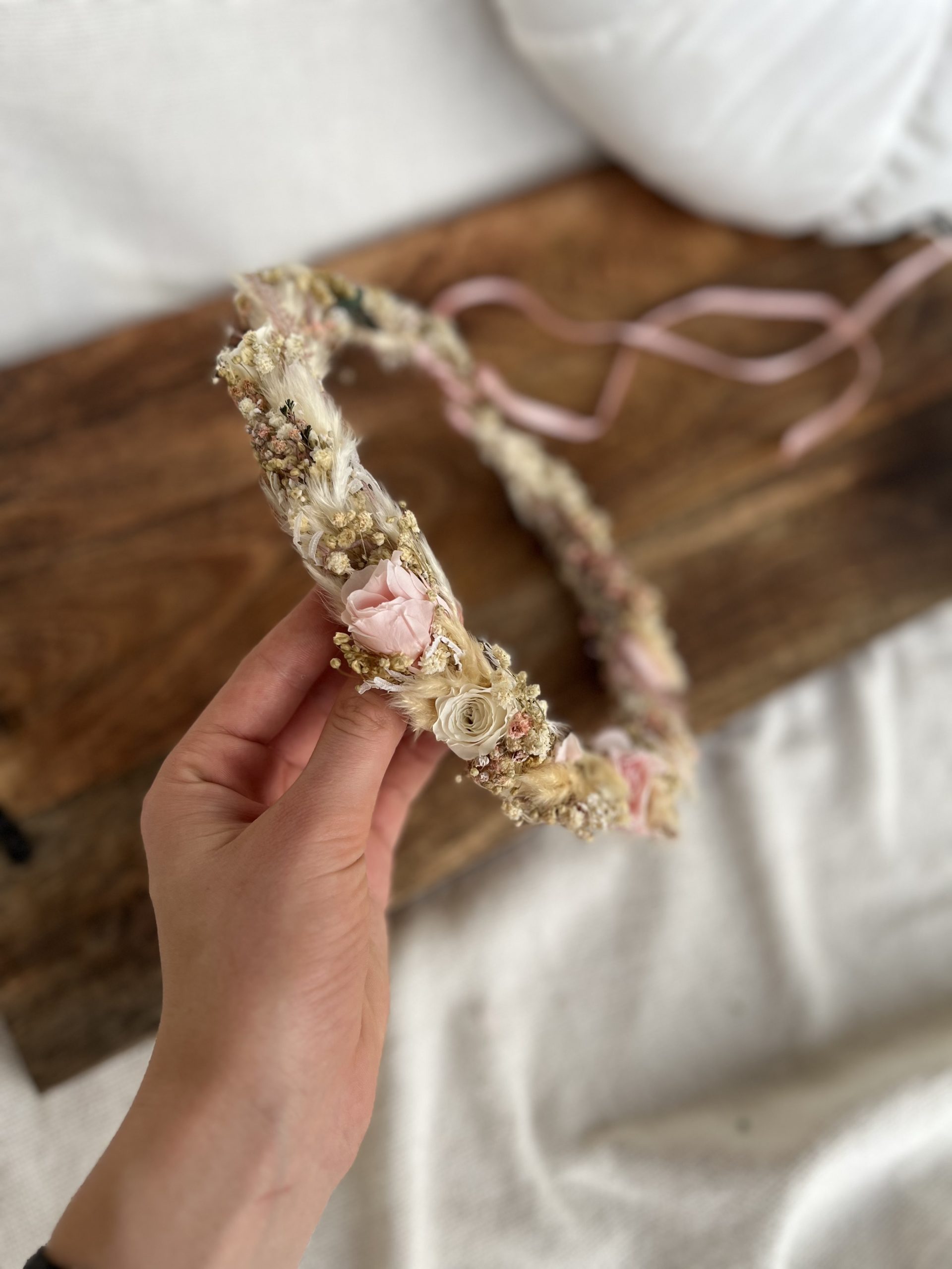 Boho wianek ślubny – Pastelowa Harmonia