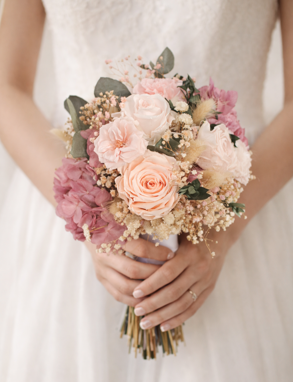 BUKIET ŚLUBNY preparowany- KOLEKCJA Kwiatowe Marzenie